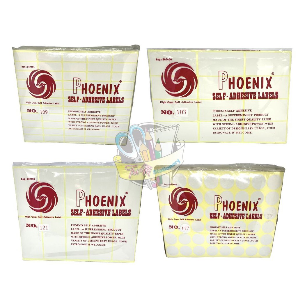 

Phoenix Self-Adhesive Labels / Sticker Label Putih No. 99-135
