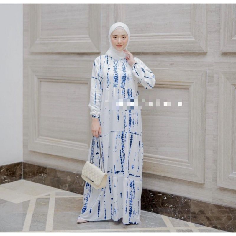 Gamis Katun Rayon Tie dye busui