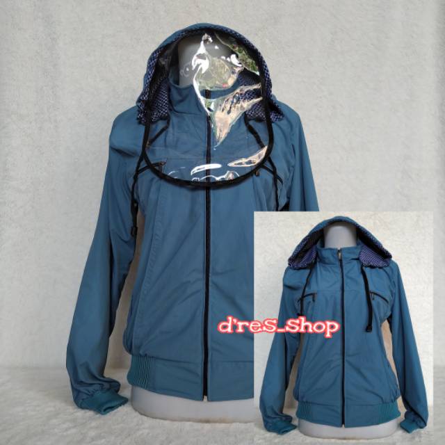 Jaket Topi Lepas waterproff FACE SHIELD ld 100 cm