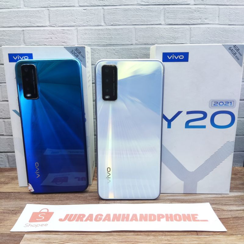 Jual Vivo Y20 4/64 GB + 4/64 GB HP Secone Seken Bekas Vivo Original Ex