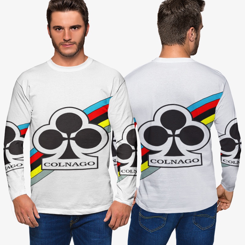 Kaos Pria Colnago Bike Bicycles Logo Tshirt Bahan Polyester Jersey Casual Style Fashionable Unisex T