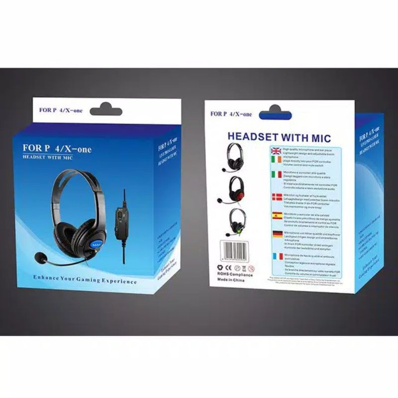 Headset Handsfree Gaming For P4 X One Headphone With Mic