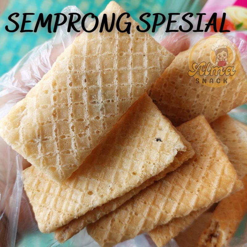 ALMA.SNACK KUE SEMPRONG SPESIAL 250gr RASA NANGKA DAN PISANG SNACK KILOAN MURAH