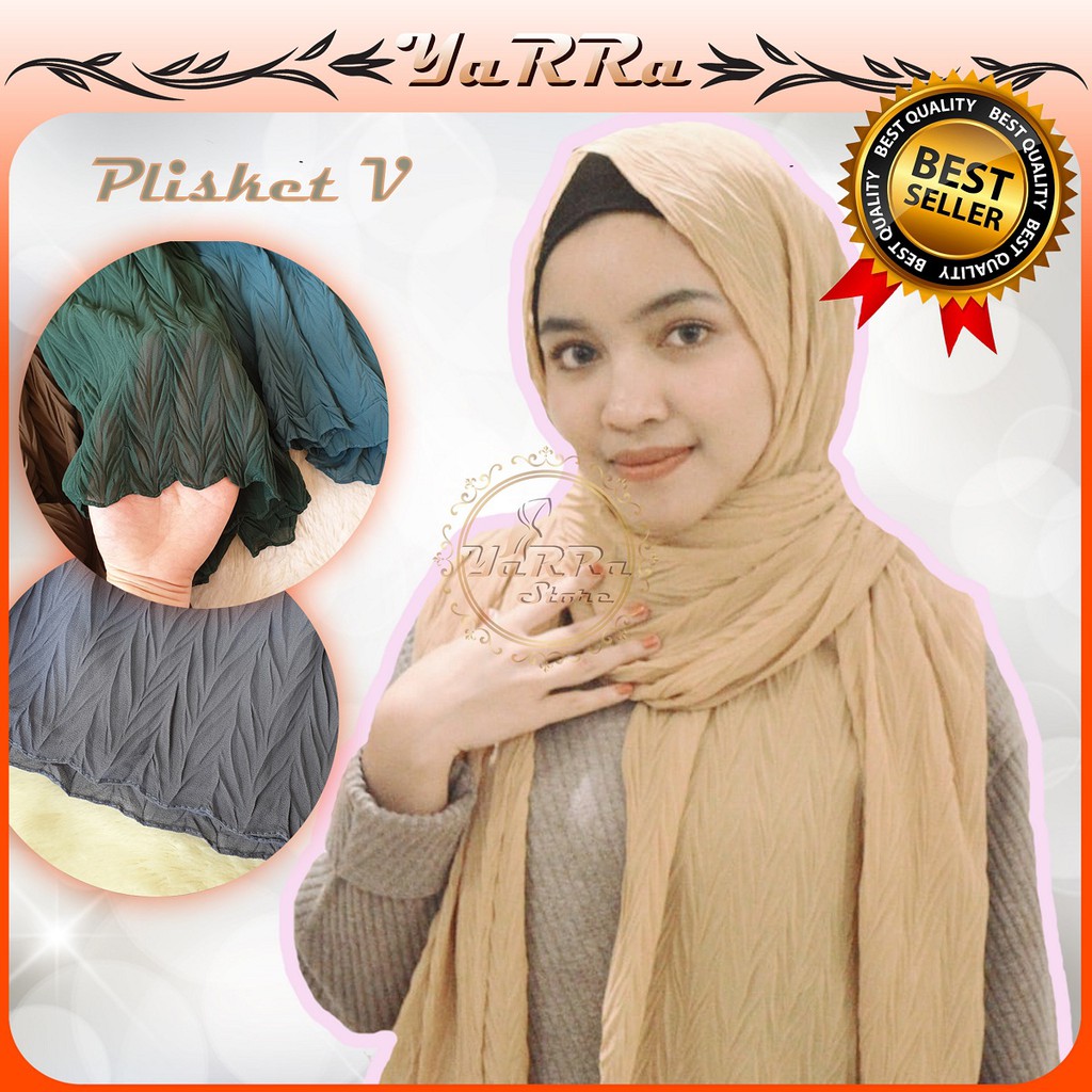 PASHMINA PLISKET HIJAB CRINKLE PASMINA JILBAB KRINKLE CRINCLE HEAVY