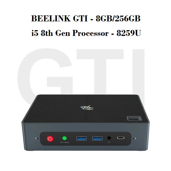 BEELINK GTI Office Mini PC - Intel i5 8th Gen - RAM 8GB ROM 256GB - Mini PC Intel Generasi Terbaru