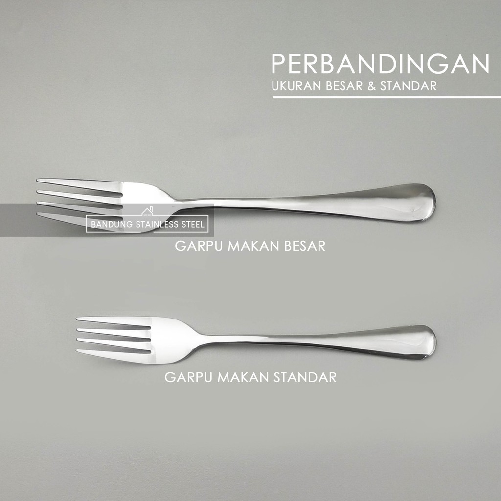 3 pcs sendok garpu makan besar standar stainless tebal hotel spoon fork