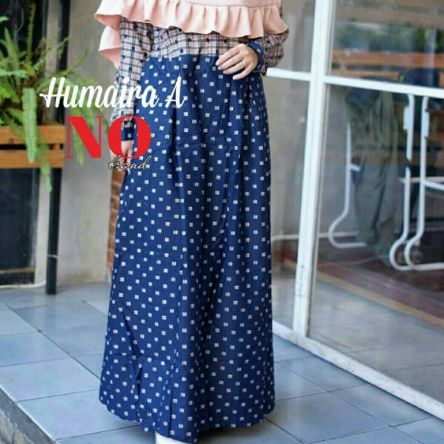 Gamis katun jepang twill motif humaira A dan Humaira B by No Brand