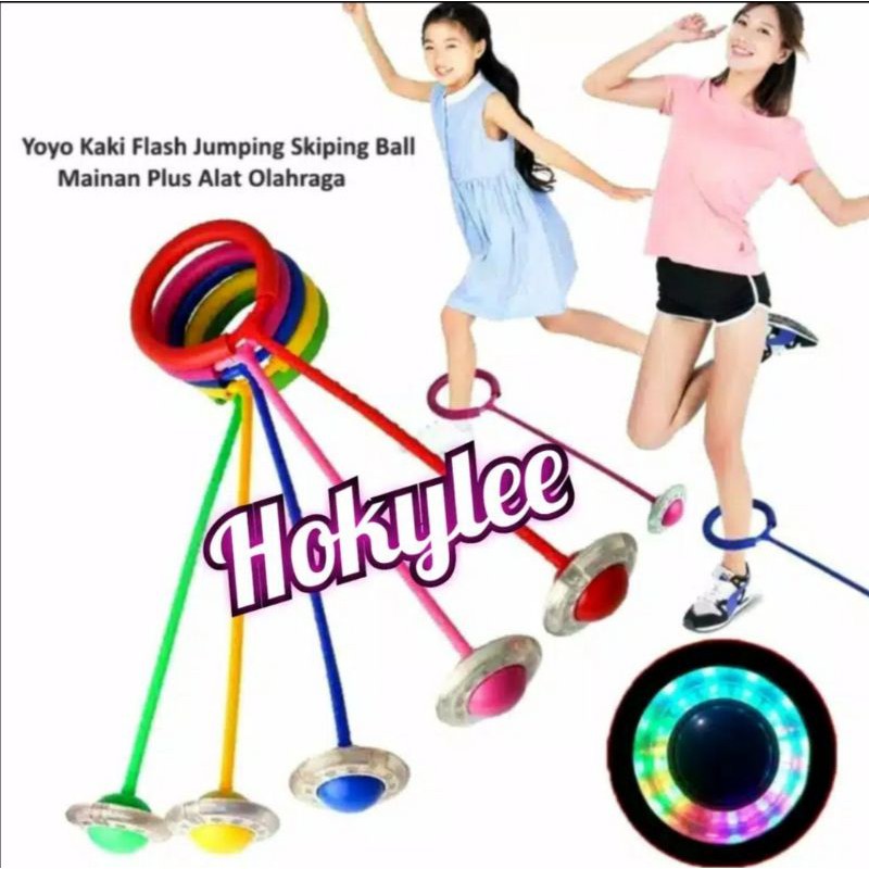 (JC) MAINAN ANAK Hulahoop  KAKI/YOYO HulahopFLASH JUMPING SKIPING BALL