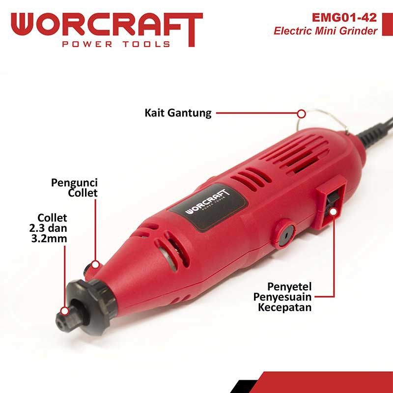 Worcraft Electric Mini Grinder - Mini Gerinda