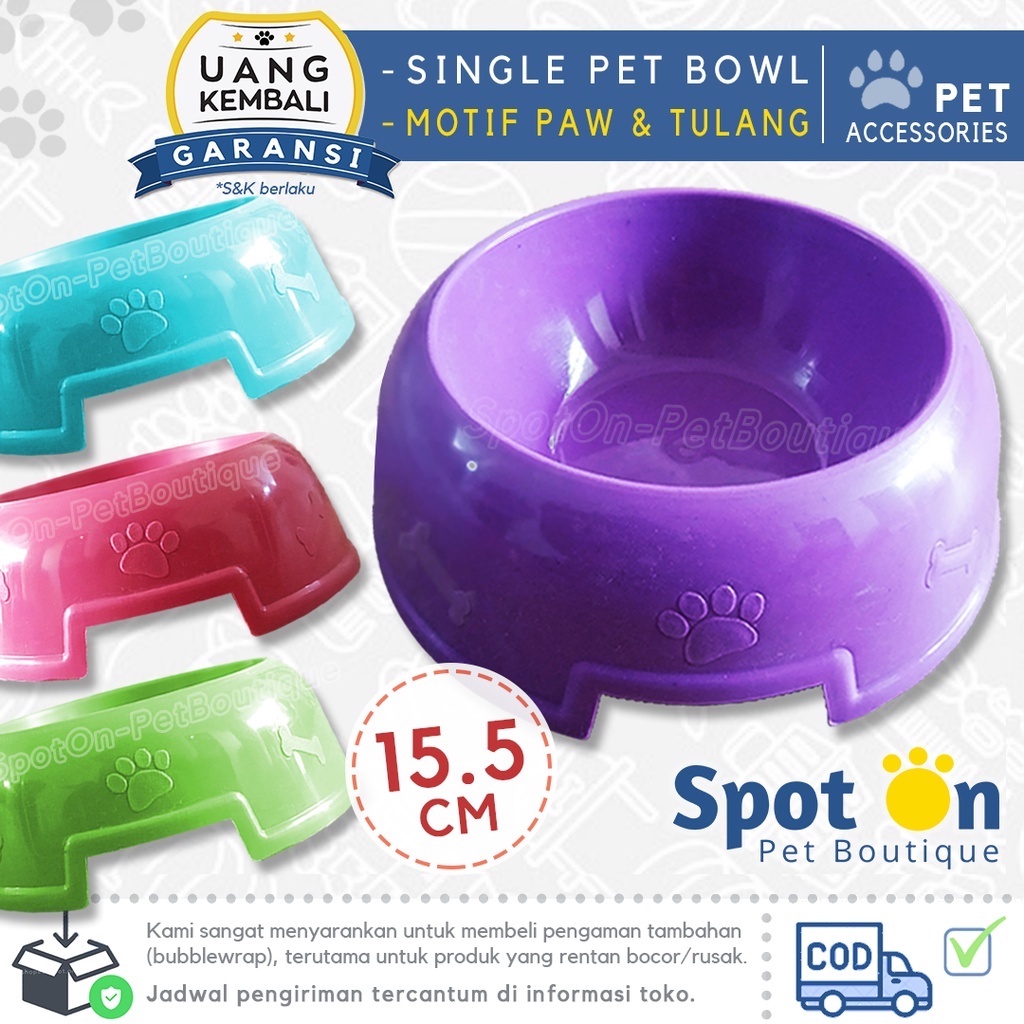 Tempat Makan Kucing &amp; Anjing Lucu | Single Pet Bowl | Tempat Makan Hewan Motif