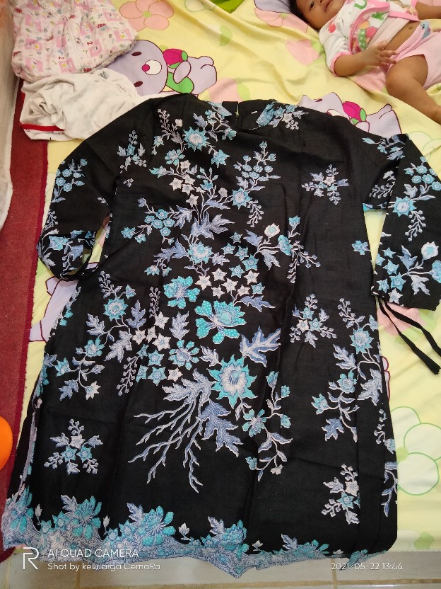 Batik Couple Keluarga Sania Ruffle Ori Ndoro Jowi Dnt Motif Merpati Putih