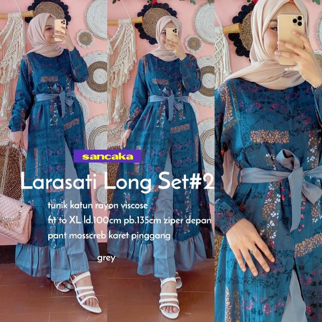 SET TUNIK KATUN // LARASATI LONG SET #2 BY SANCAKA