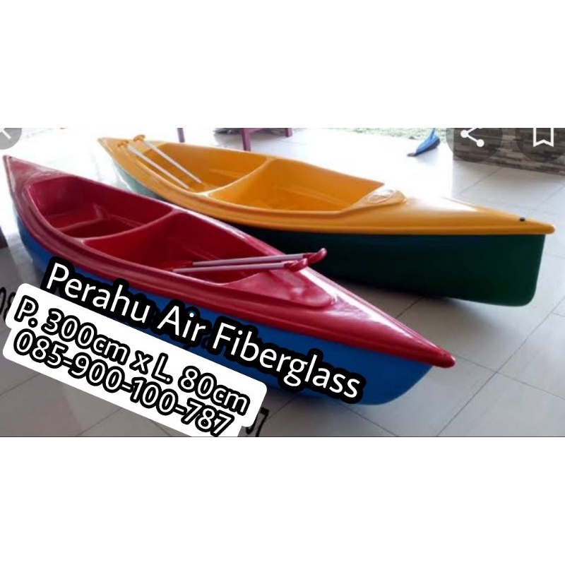 PERAHU KANO DOUBLE, PERAHU DAYUNG FIBERGLASS, READYSTOCK.