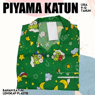 PIYAMA BAJU  TIDUR  ANAK  KATUN MOTIF USIA 9 12  TAHUN  