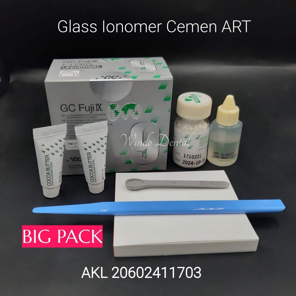 DENTAL GLASS IONOMER CEMENT AKL GC FUJI IX 1-1 UNIVERSAL ART / GIC FUJI 9 BIG PACK