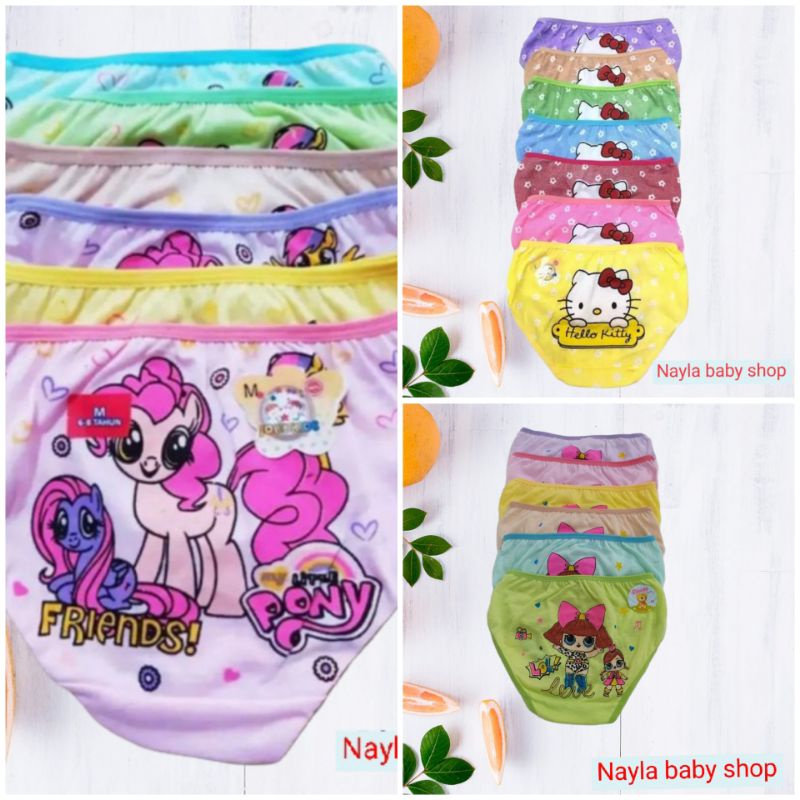 3 Pcs Celana Dalam Murah ESSEN Pakaian dalam Anak Cewek S,M,L,XL