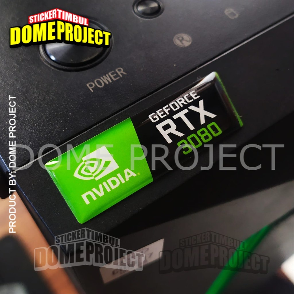 STIKER GEFORCE RTX 3080 STIKER RESIN 3D LENTUR STIKER OUTDOOR