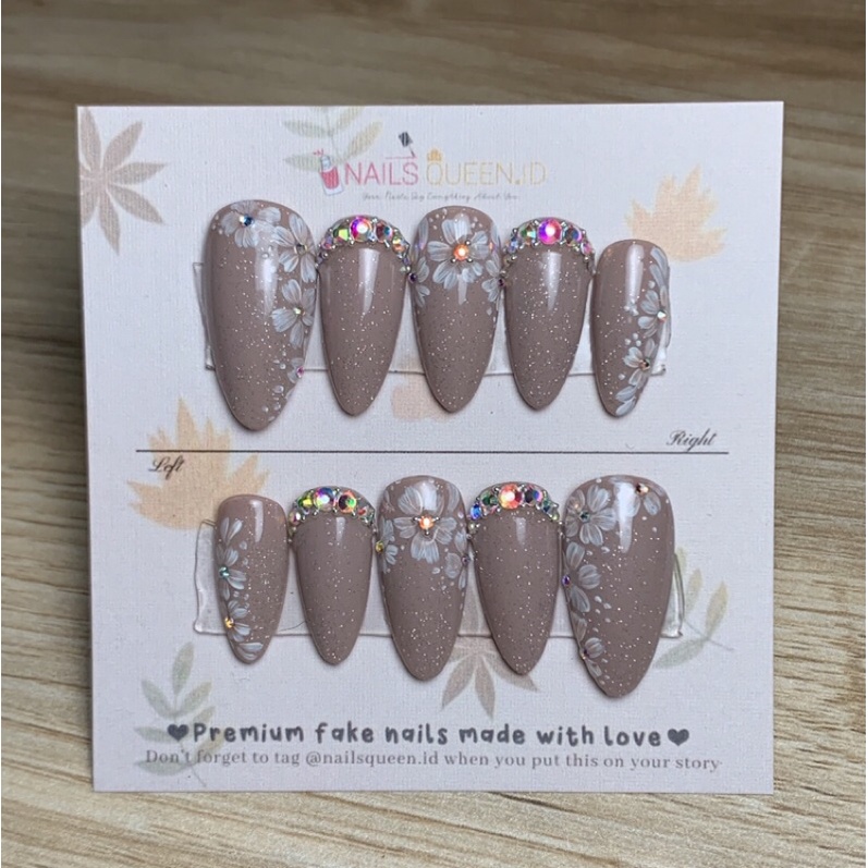 FAKE NAILS / KUKU PALSU CUSTOM / WEDDING NAILS
