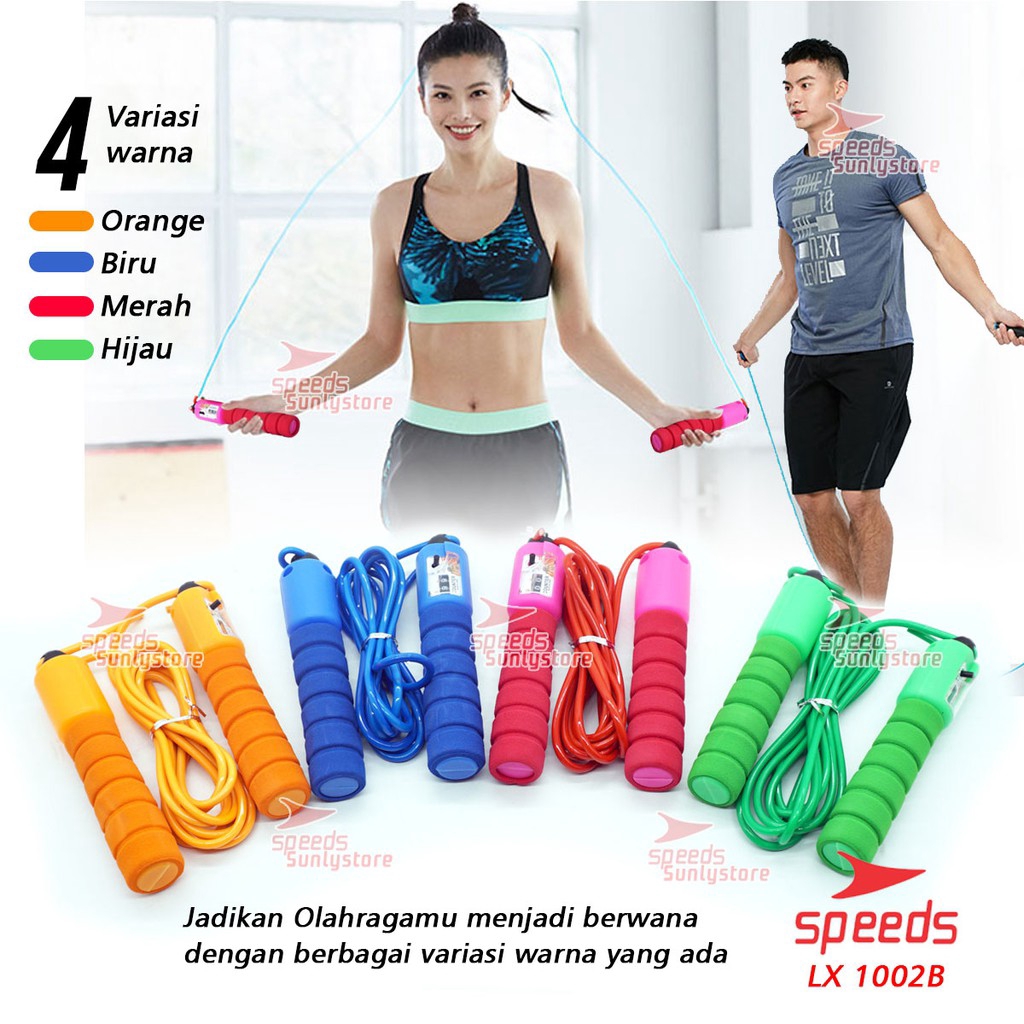 Skipping Lompat Tali Kansen Loncat Tali Digital Jump Rope Lompat Tali Speeds 021-1002B (Kimiko)