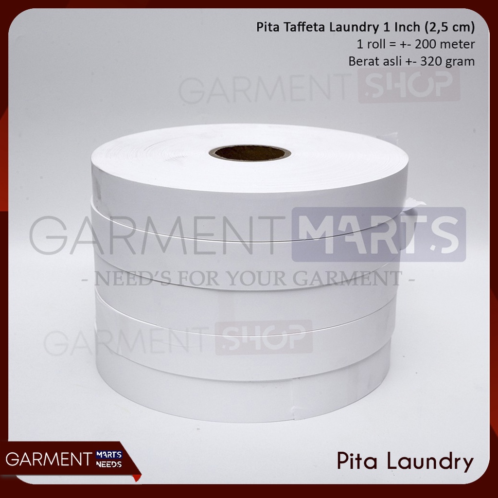 

PL25 - Pita Label Laundry Tafetta Penanda Cucian Roll Kain Kertas 25 mm 200 meter