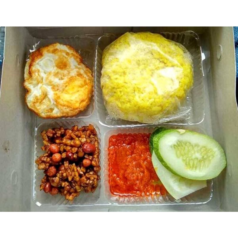 

Nasi Kuning Box Hemat Halal Enak Murah