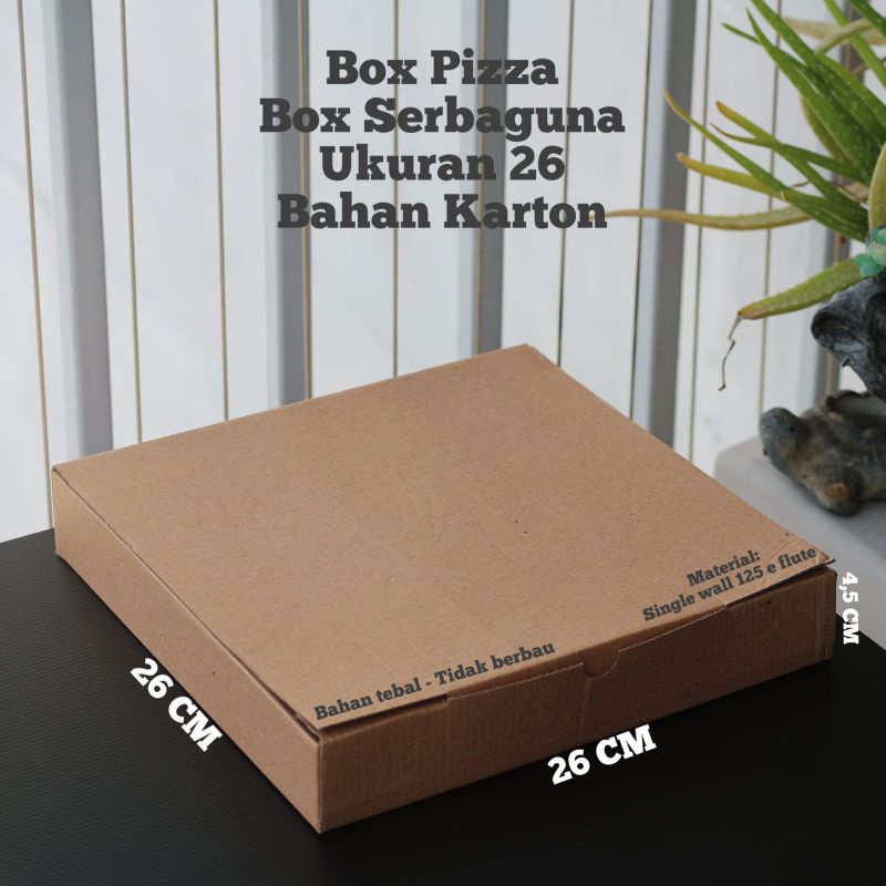

KOTAK PIZZA KARTON POLOS 25,5x25,5x4CM (PEMBELIAN PER 50 PCS)