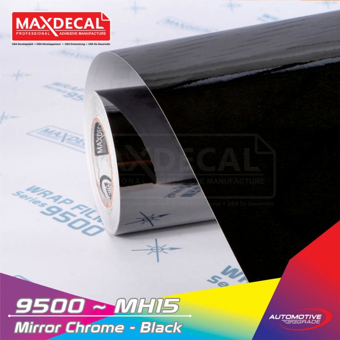 PS [Meteran] MAXDECAL 9500 MH15 BLACK MIRROR CHROME