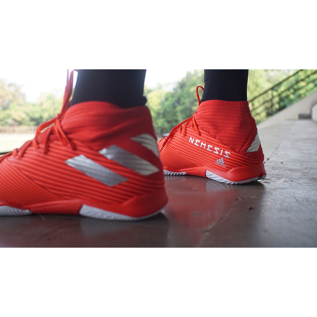 Sepatu Futsal Adidas Nemeziz 19.3 IN Active Red/Silver/Solar Red  Original BNIB