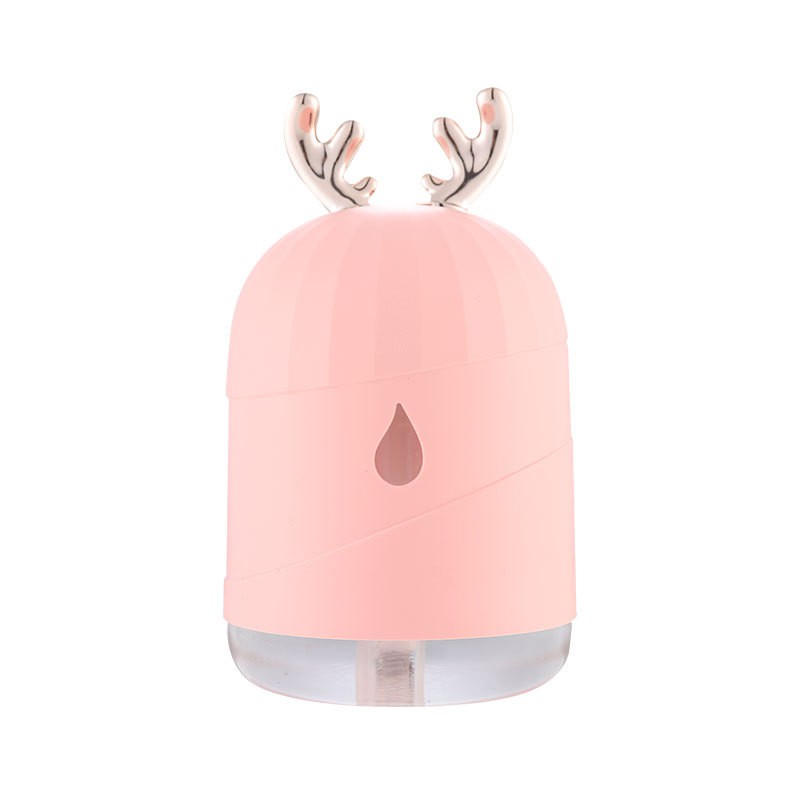 Goojodoq Air Aroma Mini Humidifier / Aromatherapy Purifier Diffuser Memberikan 1 Oil Essential-Pink