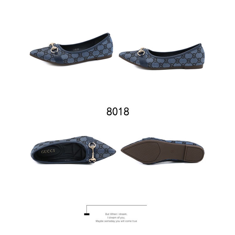 GC  GG Canvas Flat Shoes #8018