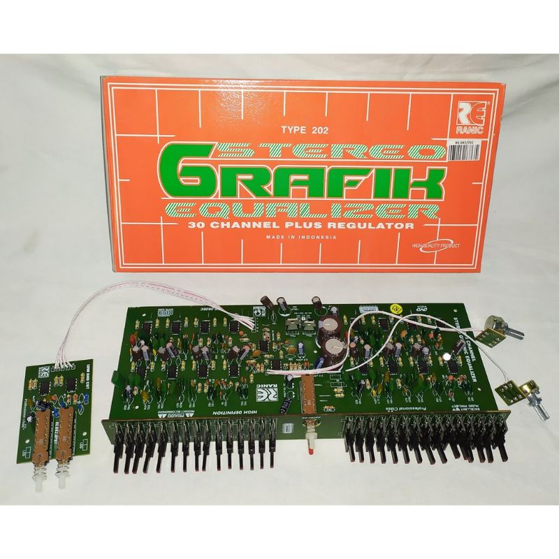 KIT STEREO GRAFIK EQUALIZER 30 CHANNEL PLUS REGULATOT TYPE-202