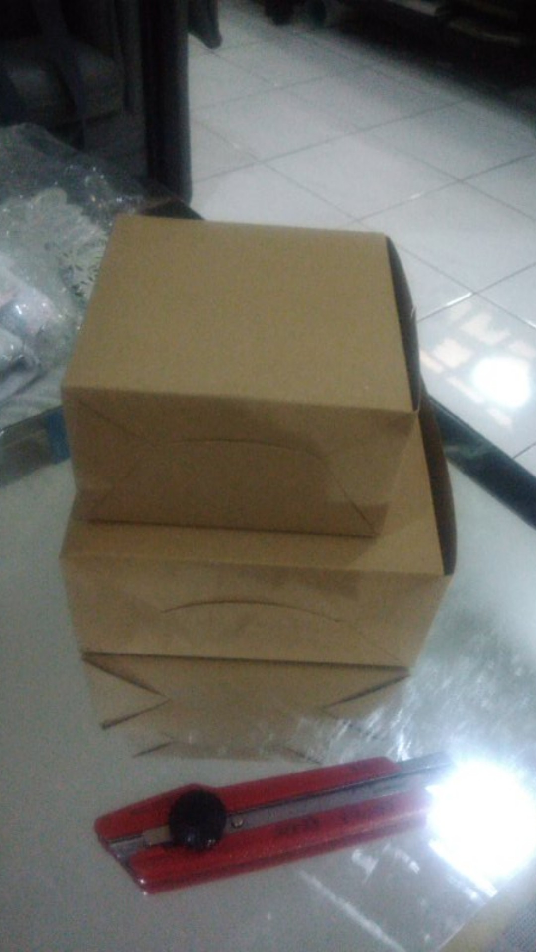 (min. Order 50) Paper Box Dus Kue Cake Kue Tart Bakery Kotak Makan B27k4 Laminasi 20x20x10