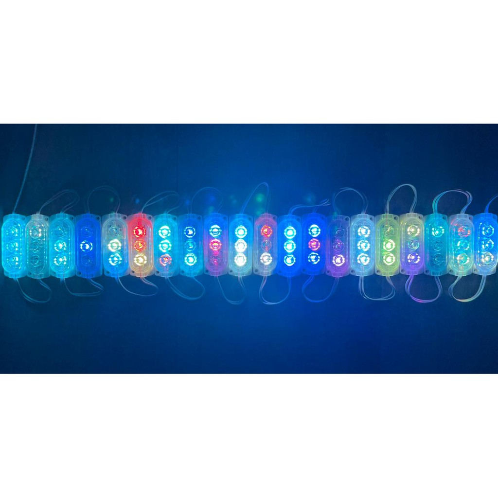 Lampu LED RGB Ultrasonic 3 Mata 24 Volt / LED Modul Strobo RGB