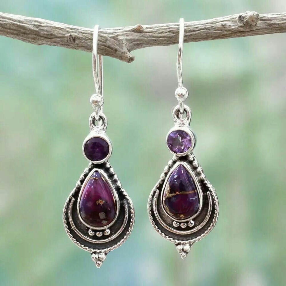 Hu Hu Hu Hu Hu Alat Bantu Pasang Kacamata♡ Anting Kait Gantung Hias Permata Imitasi Warna Warni Gaya Vintage Untuk Wanita
