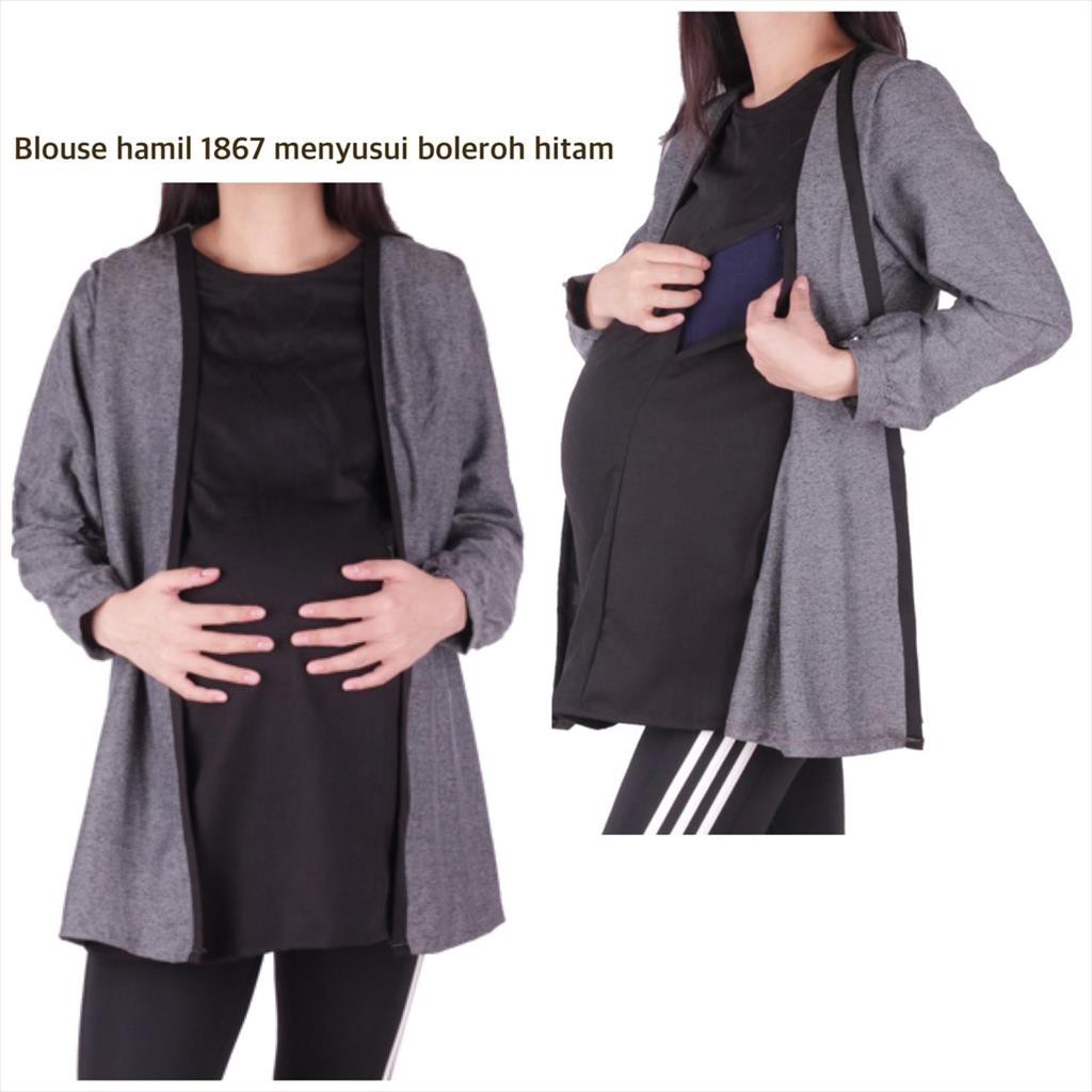 Blouse Hamil 1867 Menyusui Boleroh