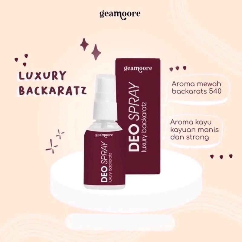 DEODORANT SPRAY GEAMOORE [READY] 15ML DEO SPRAY WITH TAWAS EXTRACT MENGHILANGKAN BAU BADAN