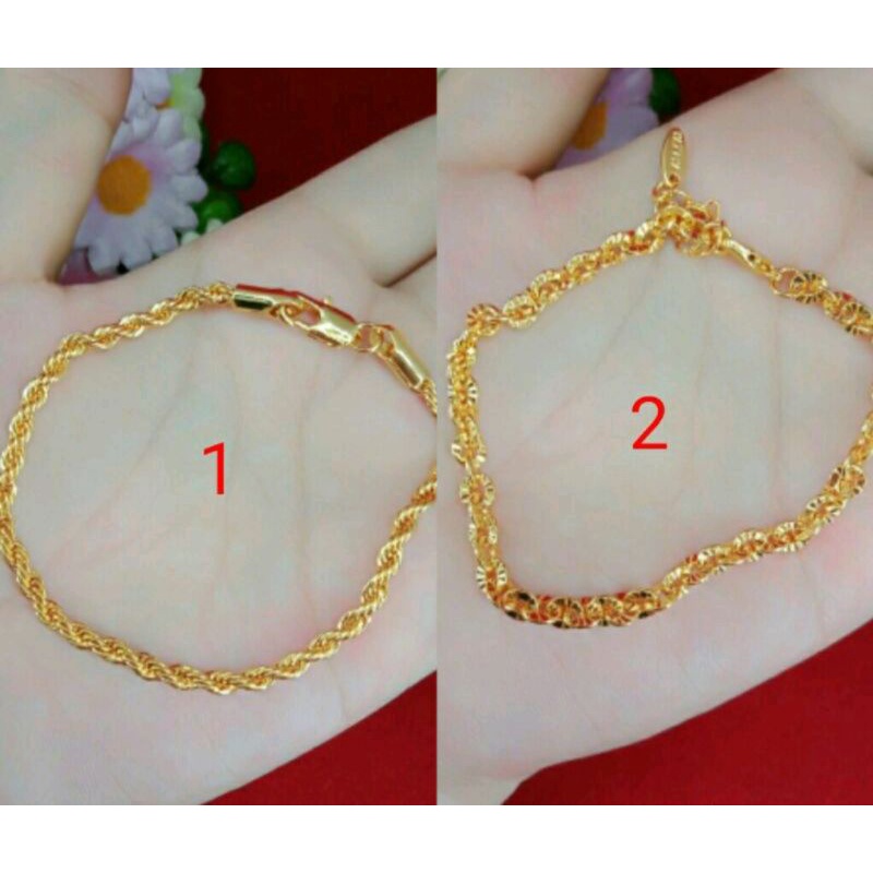 GELANG TANGAN RANTAI DEWASA/GELANG RANTAI TAMBANG/GELANG NURI/GELANG ANTI KARAT/GELANG LAPIS EMAS