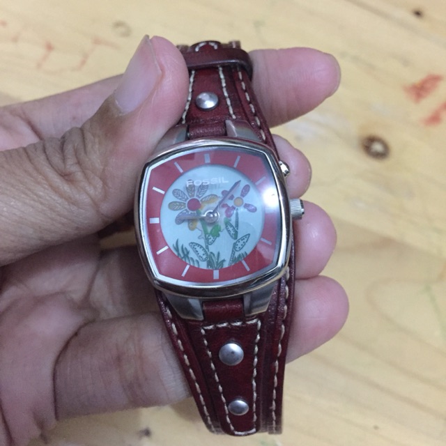 fossil watch digital flower