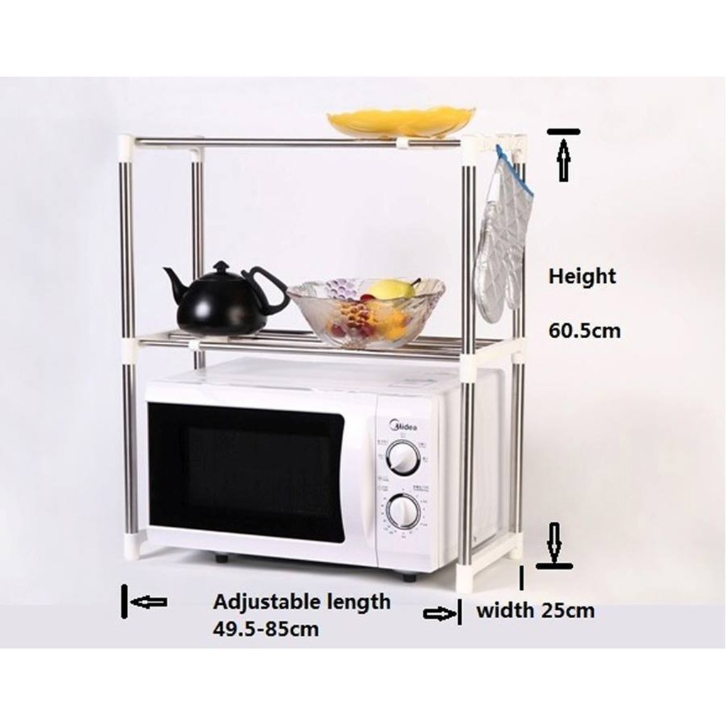 Rak Microwave Storage 2 Susun - Rak Dapur Multifungsi