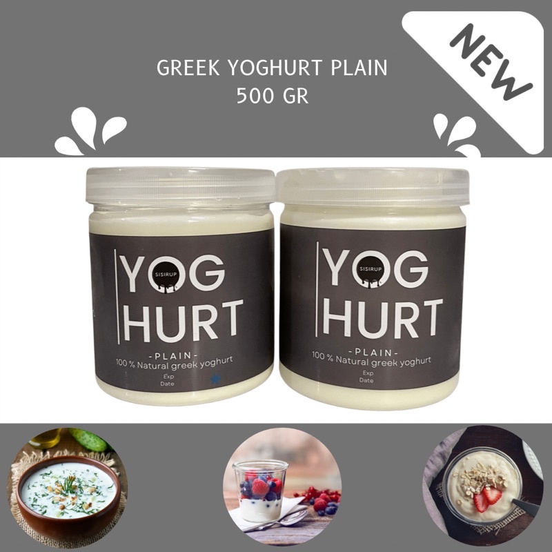 Greek Yoghurt Plain 500 GR / Homemade Greek Yoghurt Sisirup