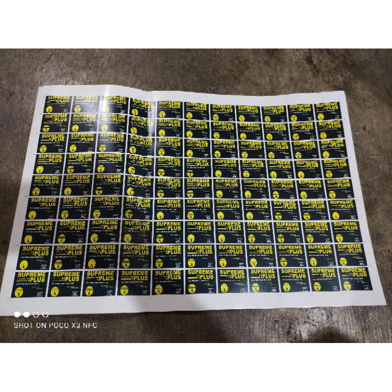 STIKER SUPREME PLUS 10 GRAM KERTAS A3