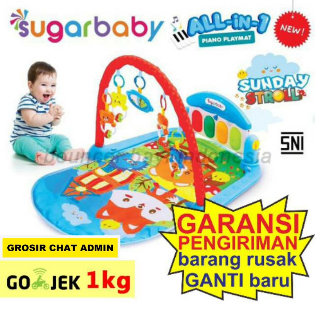 [Bouncer bayi Indonesia] Playmat Piano Playmate Sugar Baby , Piano Sugar Baby/ Matras Musik/piano mainan/matras piano