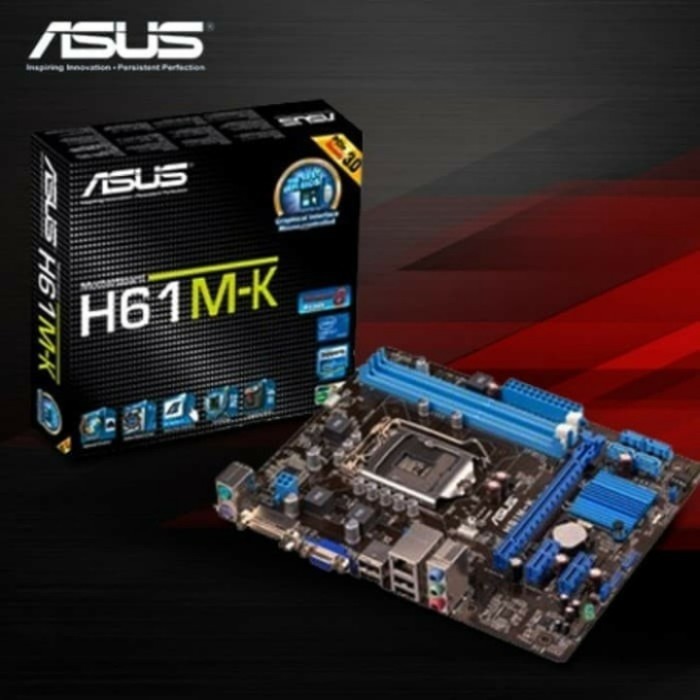 MOTHERBOARD INTEL ASUS H61MK LGA 1155 DDR3 BARU.BERGARANSI