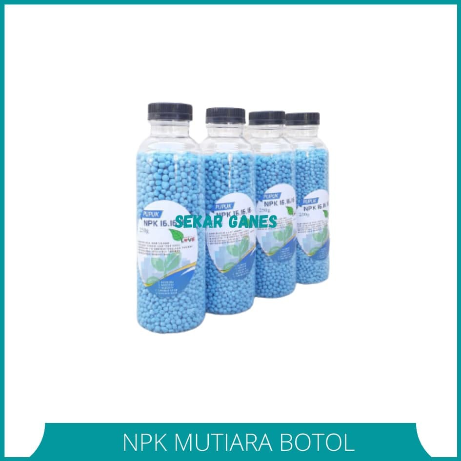 Pupuk NPK Mutiara / Prima 16-16-16 Botol 250 Gram Nutrisi Pertumbuhan Benih Bibit Tanaman Sayur Buah