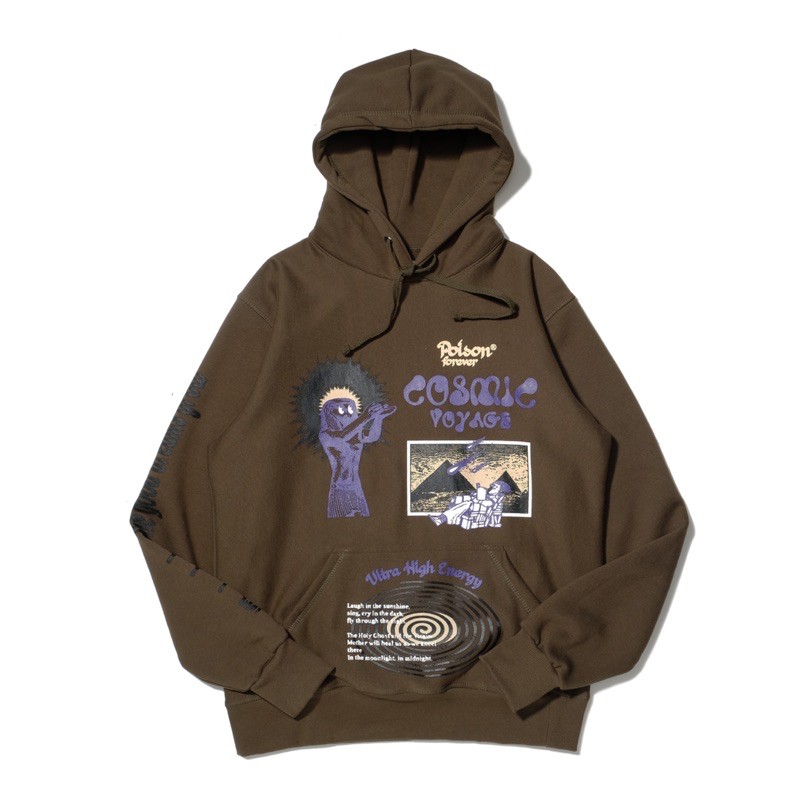 POISON FOREVER COSMIC HOODIE OLIVE