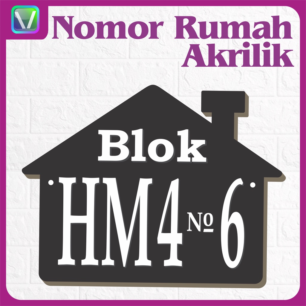 Jual PLANG NOMOR RUMAH AKRILIK MURAH/PAPAN BLOK RUMAH Indonesia|Shopee ...