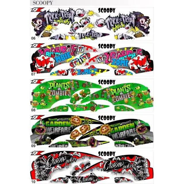 Striping/Sticker Decal Honda Scoopy fi old lama 2013-2016