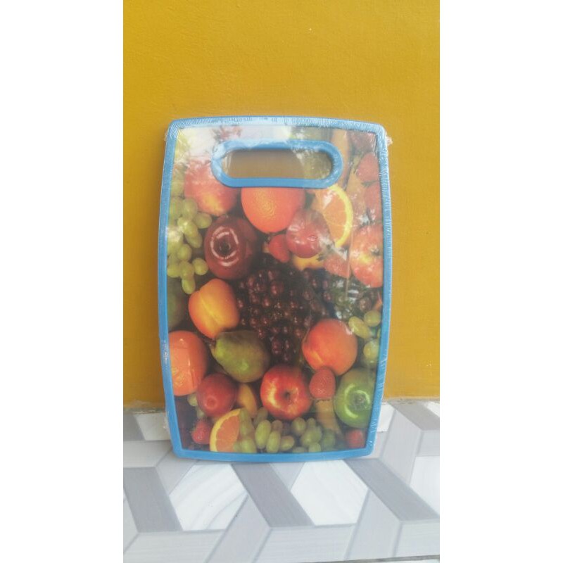 Telenan Pelastik Motif Buah Buahan Uk 30×20 Cm / Telenan Pelastik Tebal