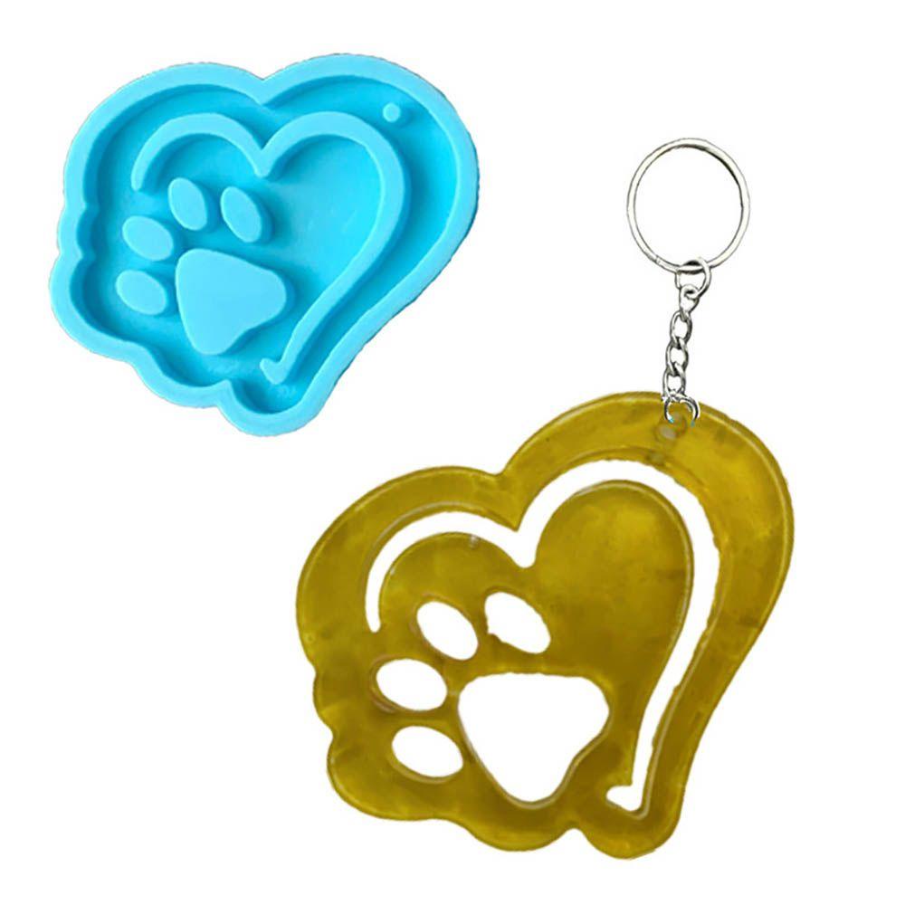 R-flower Keyring Silicone Mold DIY Casting Gantung Liontin Perhiasan Membuat Alat Gantungan Kunci Cetakan