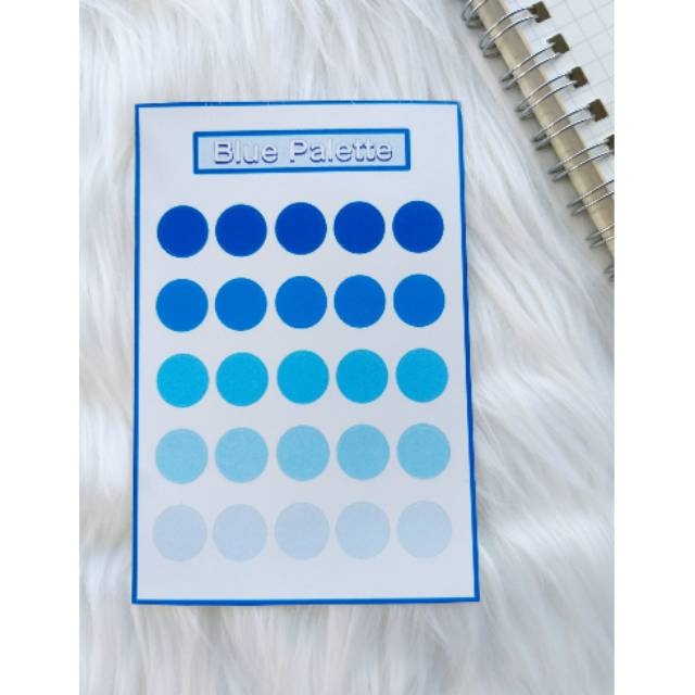 

Sticker sheet color palette blue bujo planner aesthetic